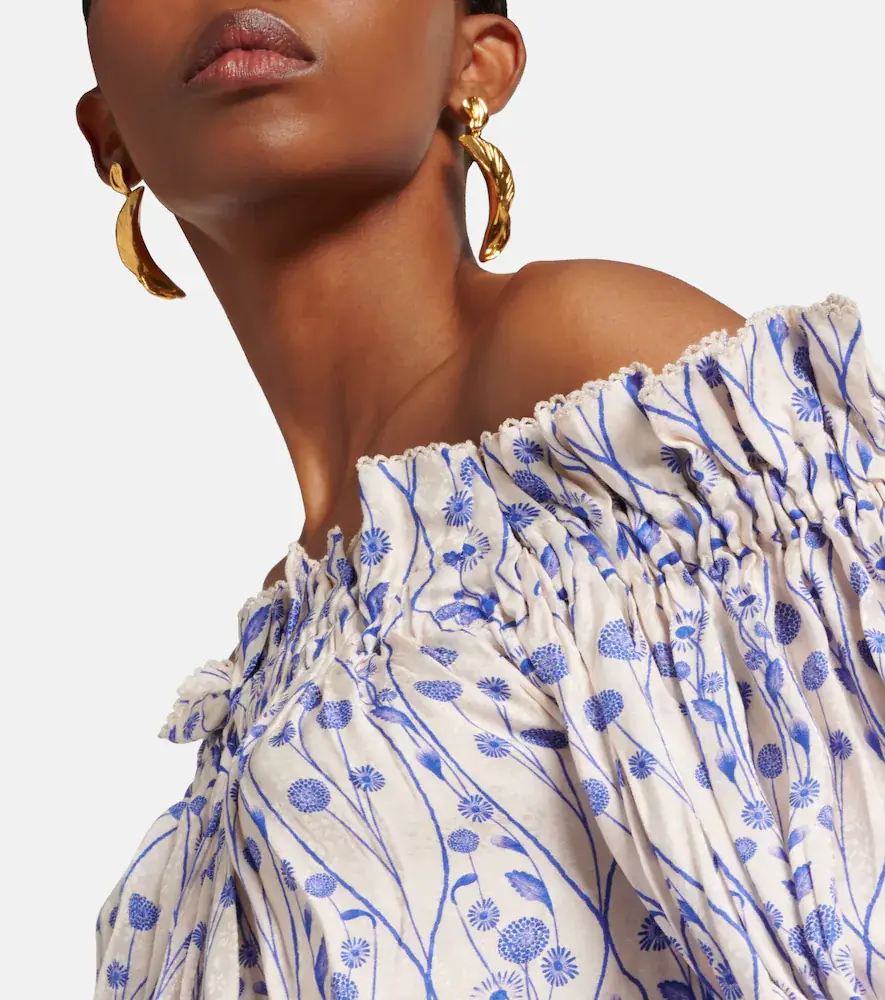 Agua by Agua Bendita Urucu off-shoulder blouse | Thumbnail 4