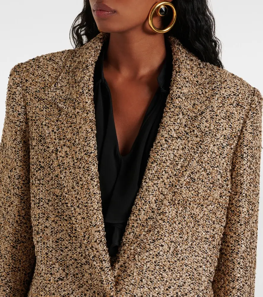 Alessandra Rich Oversized tweed lamé blazer | Thumbnail 4 Alessandra Rich Oversized tweed lamé blazer | Thumbnail 4