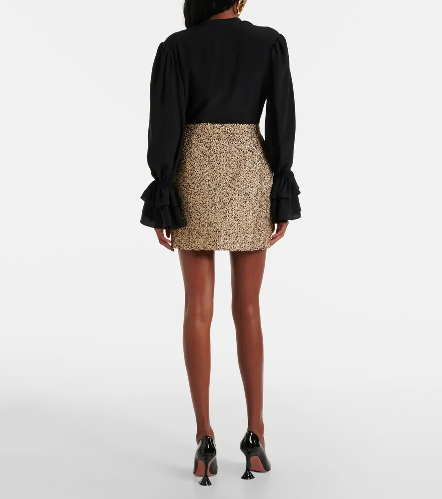 Alessandra Rich Lamé tweed miniskirt | Thumbnail 4 Alessandra Rich Lamé tweed miniskirt | Thumbnail 4