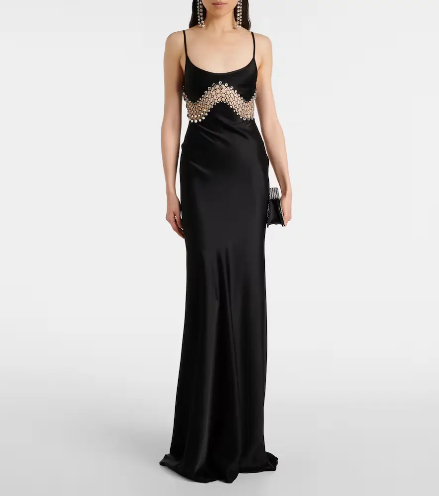 David Koma Embellished satin gown | Thumbnail 2
