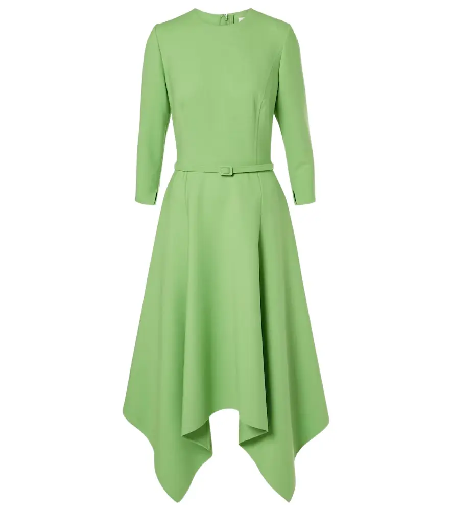 Oscar de la Renta Asymmetric wool-blend midi dress | Image 1 Oscar de la Renta Asymmetric wool-blend midi dress | Image 1