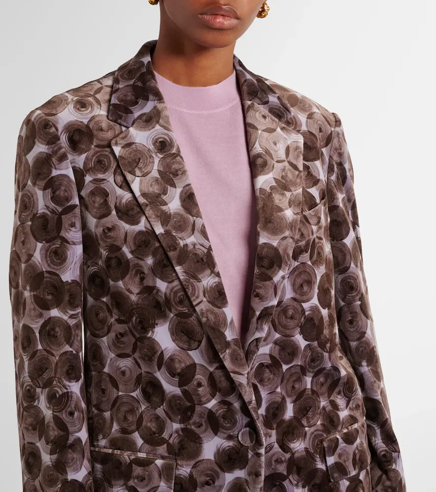 Dries Van Noten Printed cotton-blend blazer | Thumbnail 4