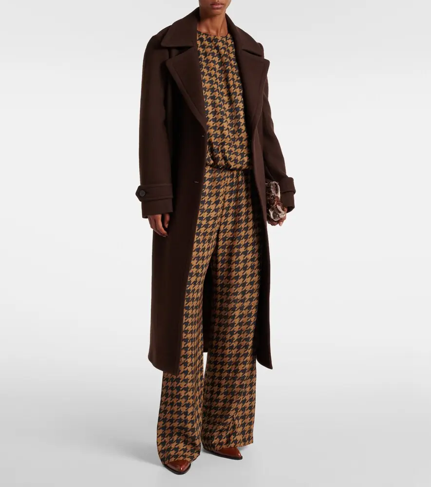Dries Van Noten Houndstooth satin blouse | Thumbnail 5