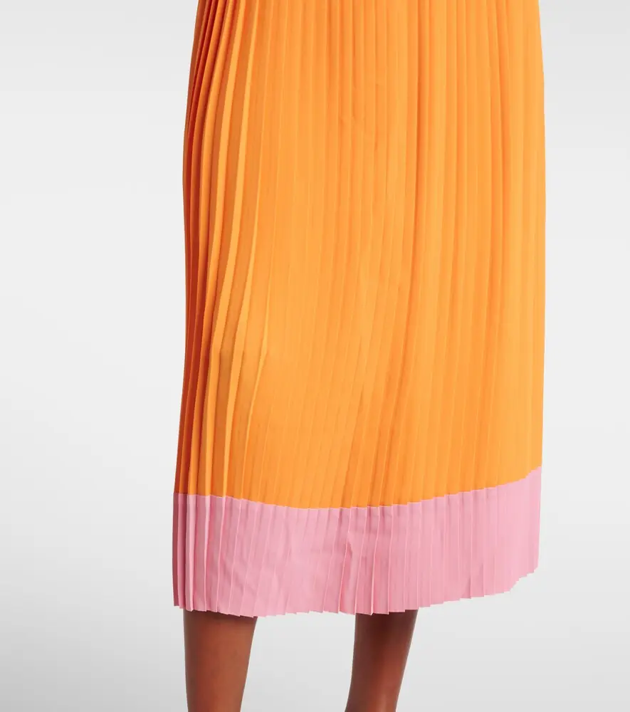 Dries Van Noten Colorblocked pleated midi skirt | Thumbnail 3