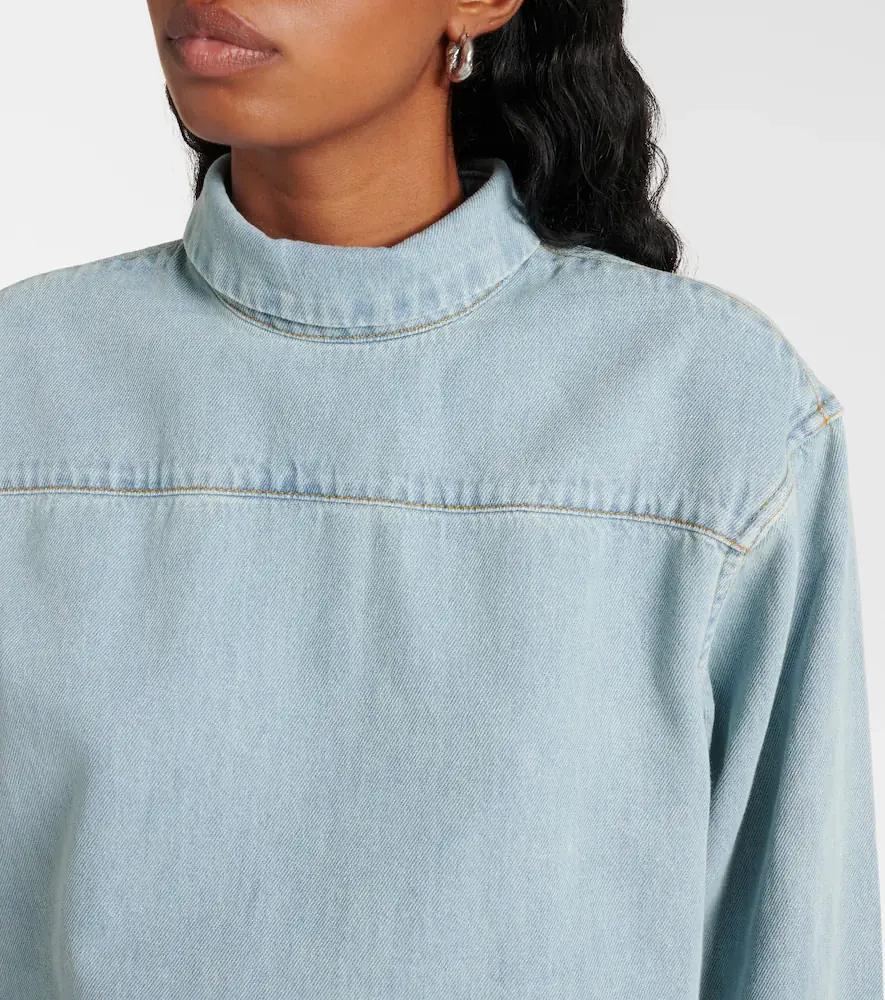 Dries Van Noten Denim turtleneck top | Thumbnail 2 Dries Van Noten Denim turtleneck top | Thumbnail 2
