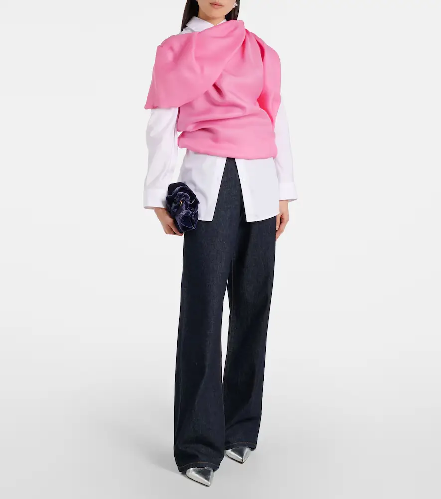 Dries Van Noten Draped silk satin top | Thumbnail 3