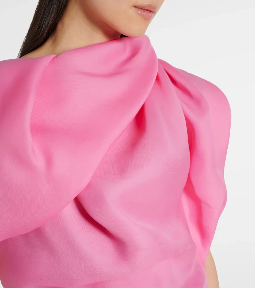 Dries Van Noten Draped silk satin top | Thumbnail 4