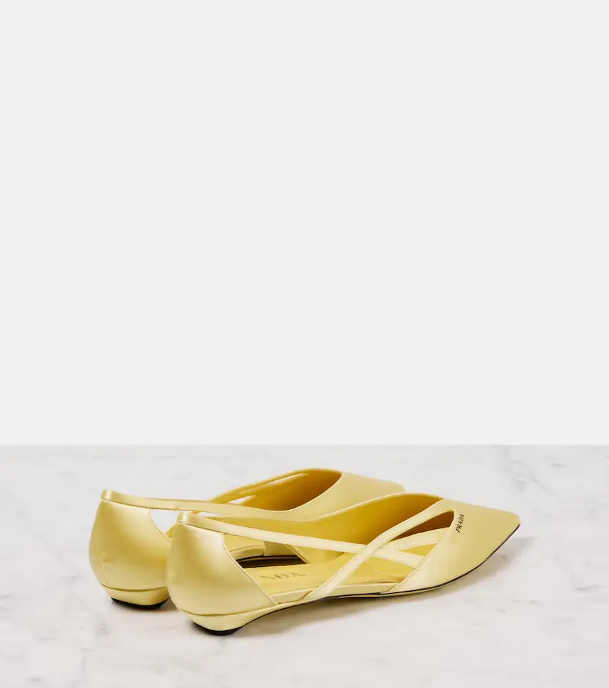 Prada Logo satin ballet flats | Thumbnail 2