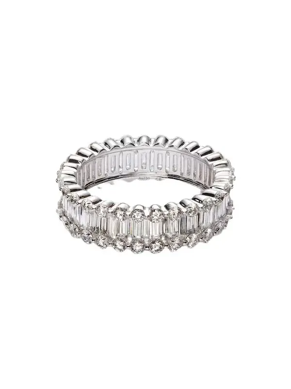 Baguette Love 18kt white gold ring with diamonds Baguette Love 18kt white gold ring with diamonds