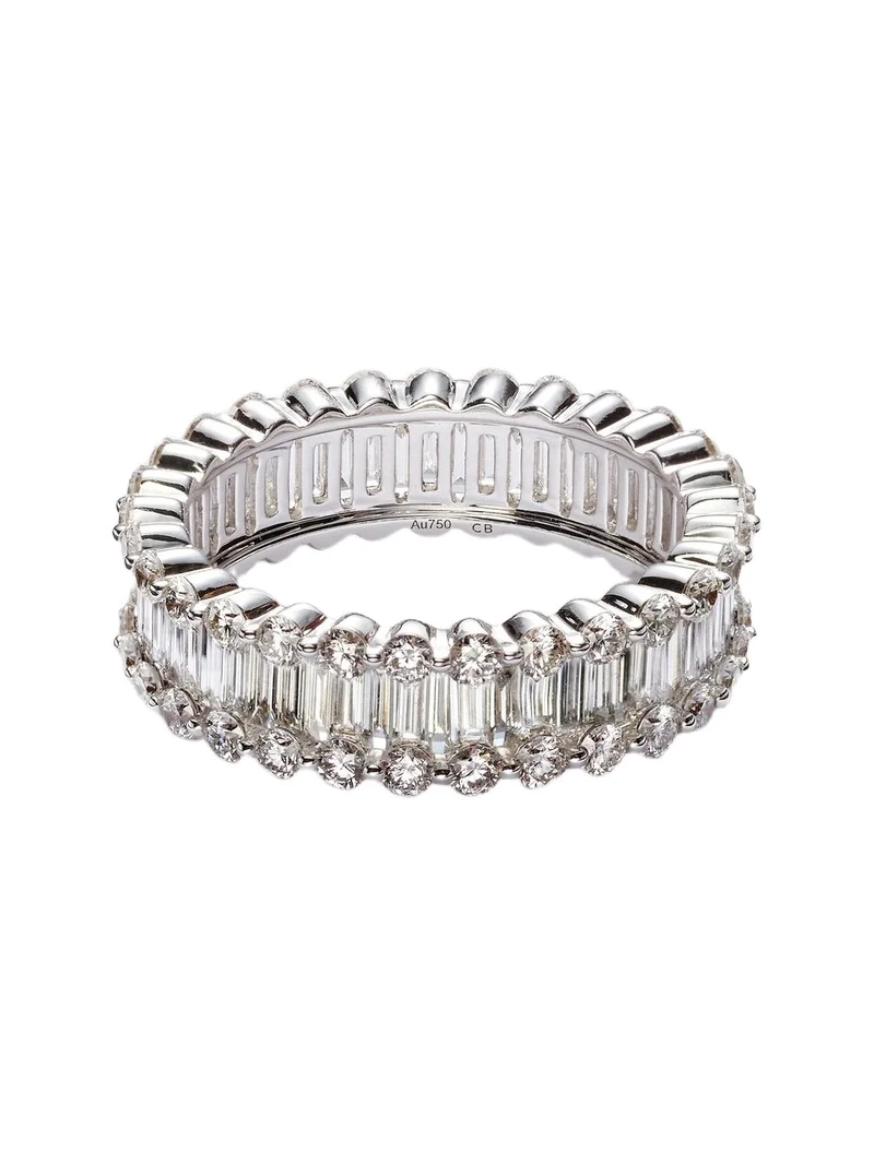 Bucherer Fine Jewellery Baguette Love 18kt white gold ring with diamonds