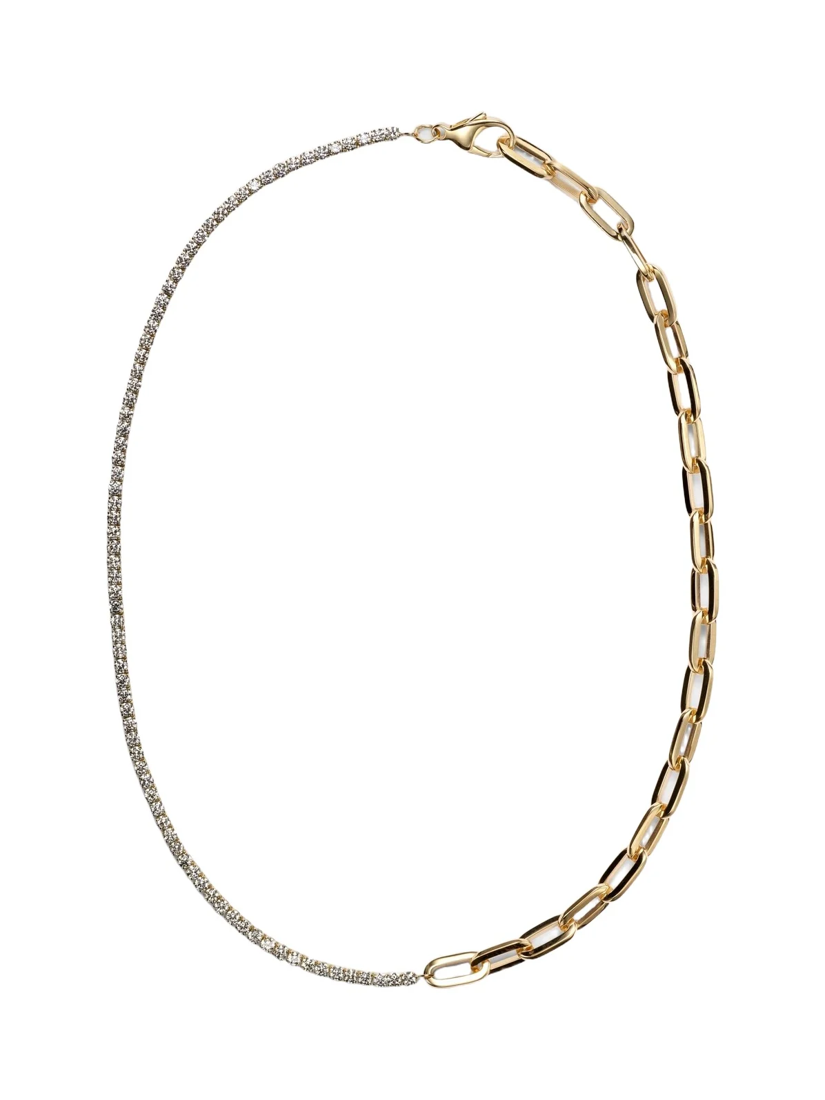 Bucherer Fine Jewellery Link 18kt gold chain necklace with diamonds