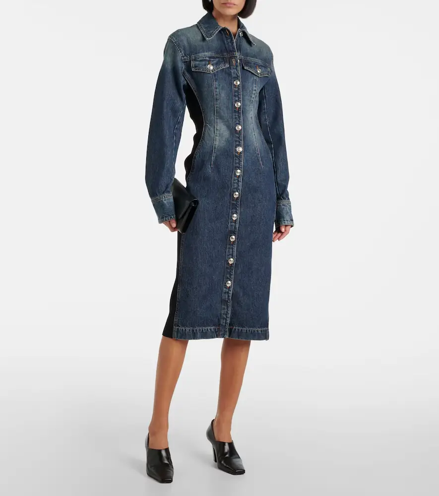 Sportmax Fiorito denim midi dress | Thumbnail 4 Sportmax Fiorito denim midi dress | Thumbnail 4