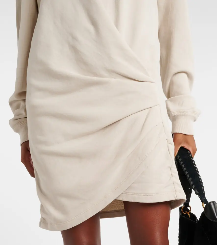 Marant Étoile Pipper draped cotton jersey minidress | Thumbnail 4