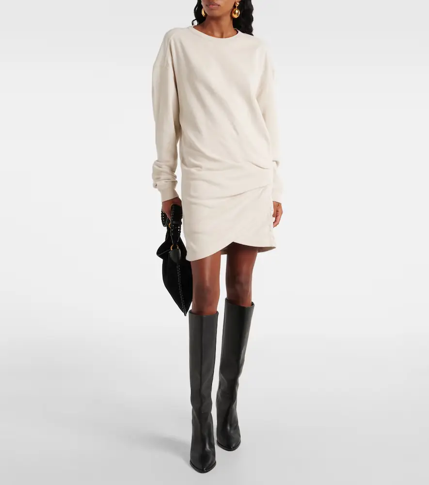 Marant Étoile Pipper draped cotton jersey minidress | Thumbnail 5