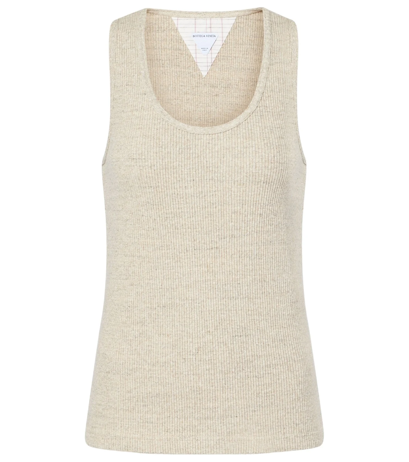 Ribbed-knit cotton jersey tank top