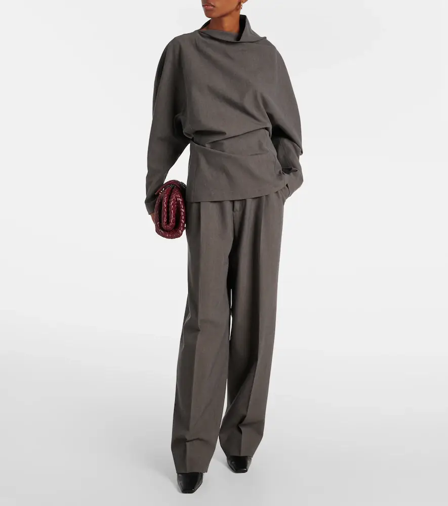 Bottega Veneta Draped wool-blend top | Thumbnail 2