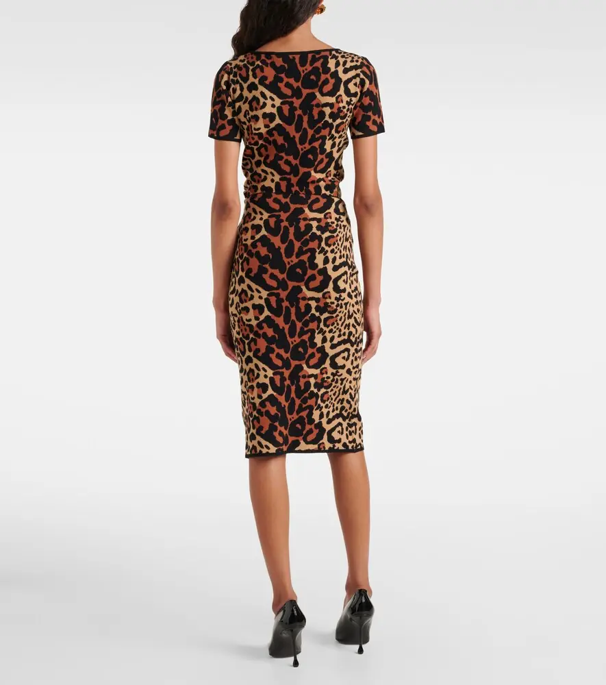 BLUMARINE Leo leopard-print jacquard pencil skirt | Thumbnail 4