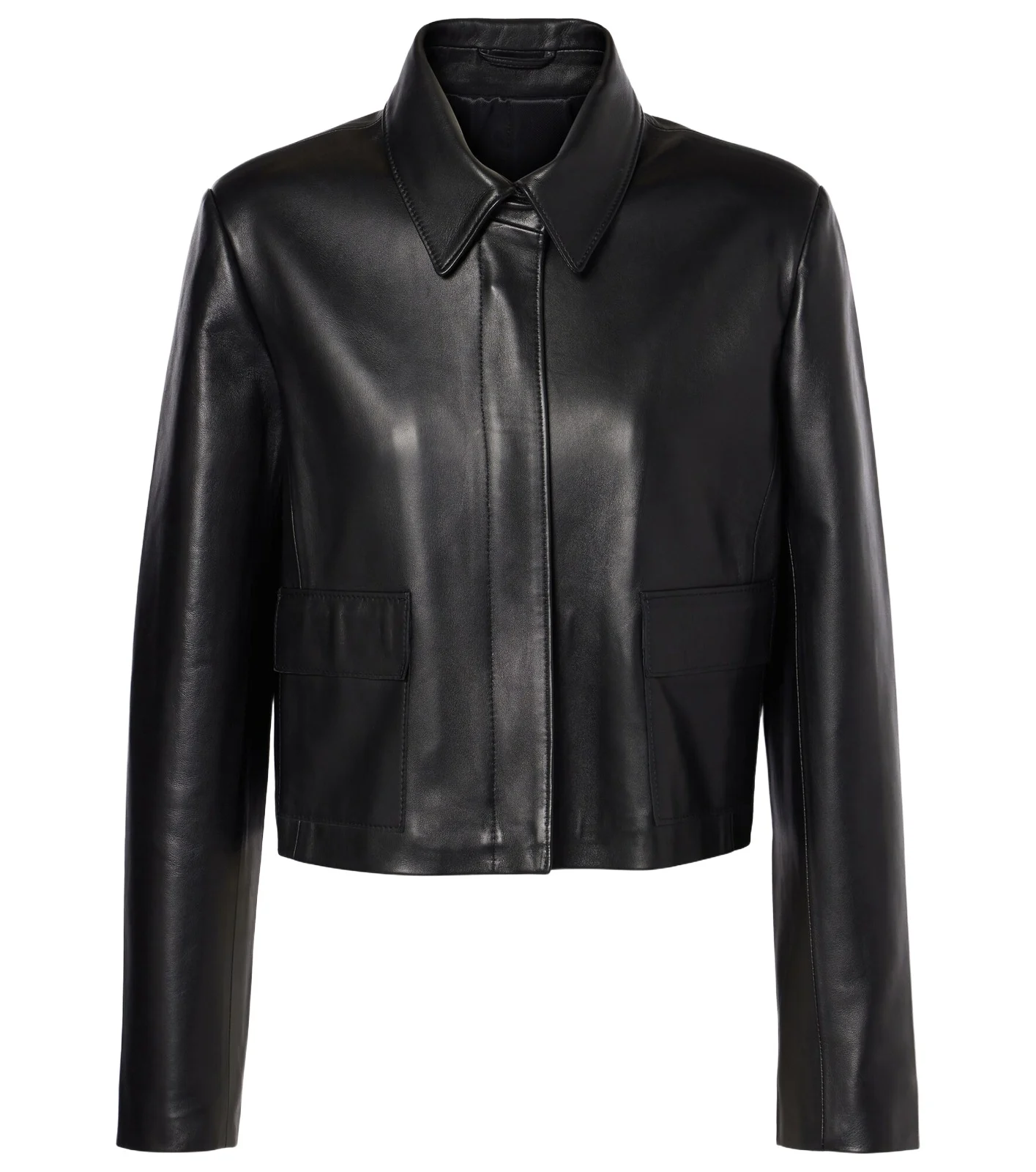 Bleeker cropped leather jacket Bleeker cropped leather jacket
