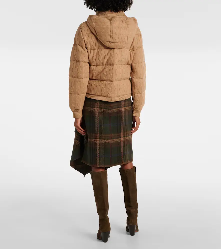 Polo Ralph Lauren Cable-knit wool and cashmere down jacket | Thumbnail 3