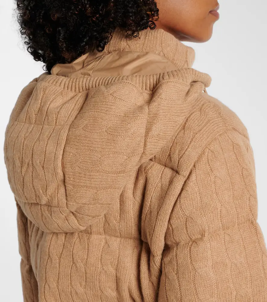 Polo Ralph Lauren Cable-knit wool and cashmere down jacket | Thumbnail 4