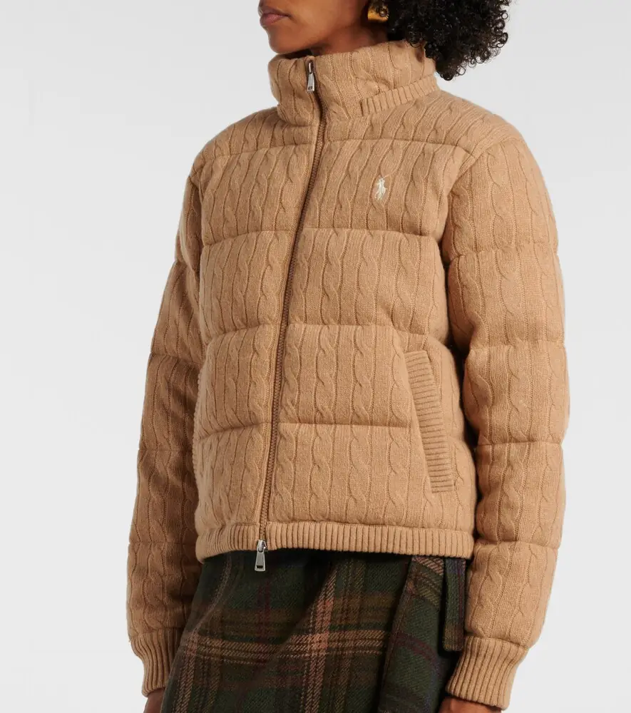 Polo Ralph Lauren Cable-knit wool and cashmere down jacket | Thumbnail 5