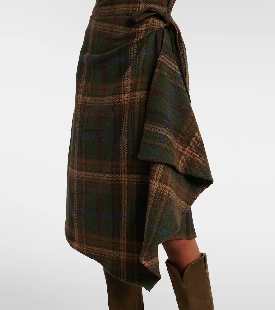 Polo Ralph Lauren Plaid wool-blend midi dress | Thumbnail 2 Polo Ralph Lauren Plaid wool-blend midi dress | Thumbnail 2