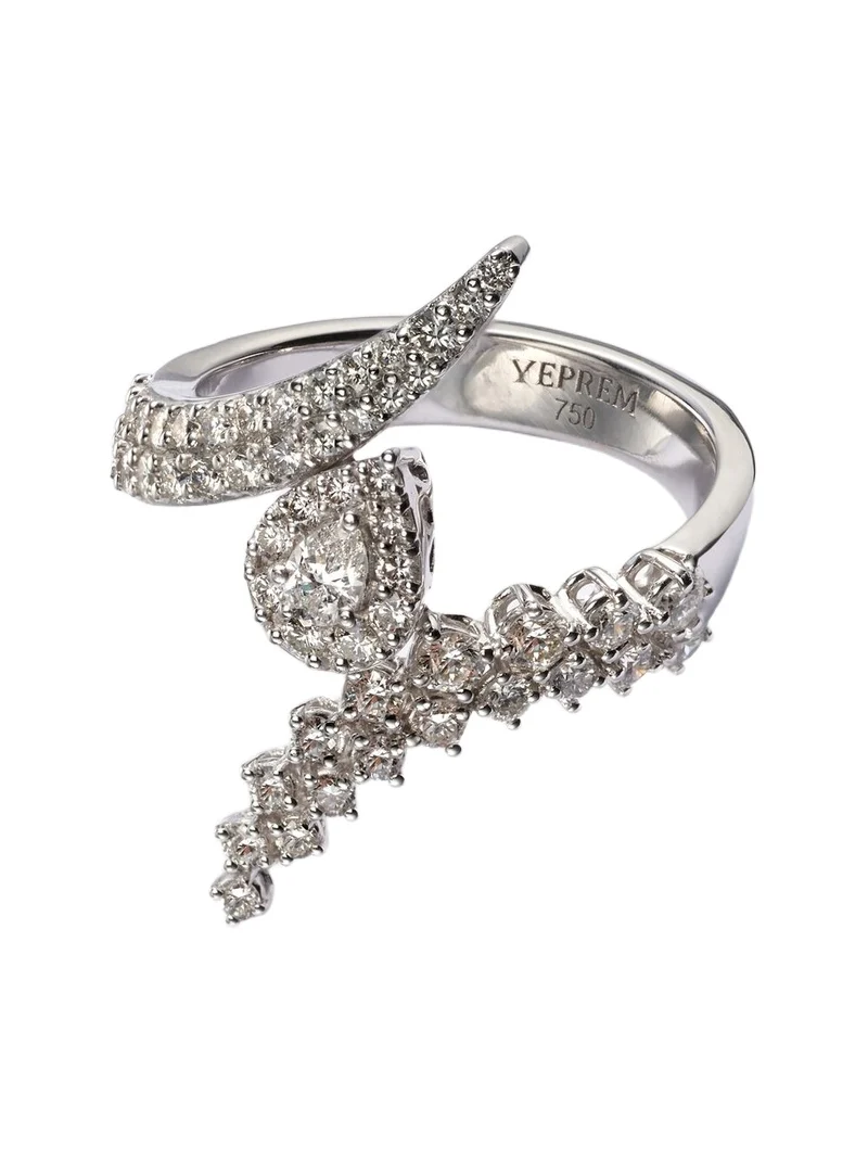 Y-Not 18kt white gold ring with diamonds Y-Not 18kt white gold ring with diamonds