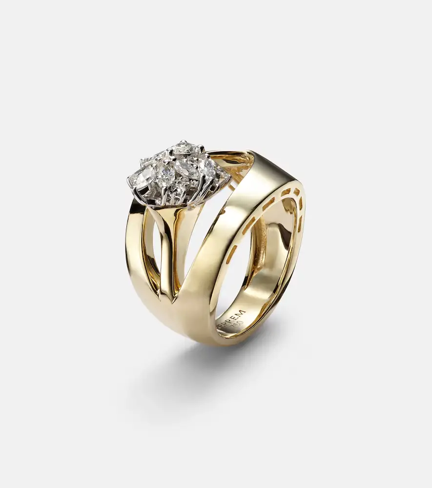 YEPREM Golden Strada 18kt gold ring with diamonds | Thumbnail 2 YEPREM Golden Strada 18kt gold ring with diamonds | Thumbnail 2