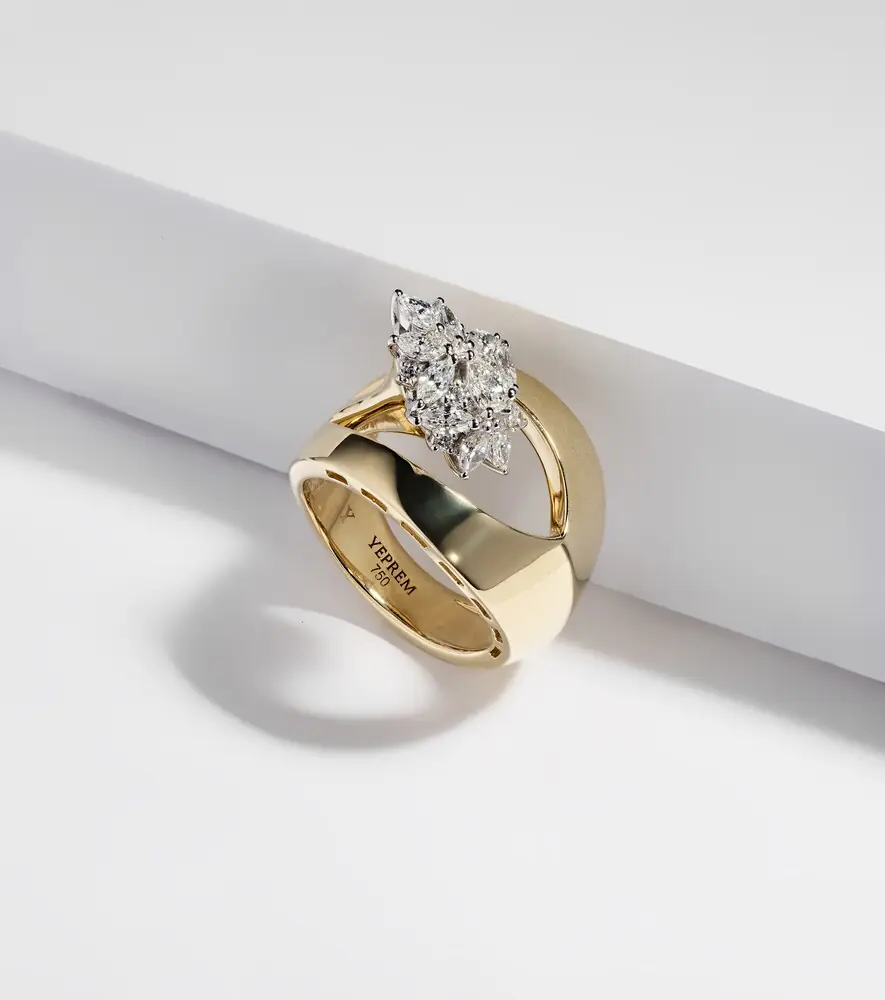YEPREM Golden Strada 18kt gold ring with diamonds | Thumbnail 3 YEPREM Golden Strada 18kt gold ring with diamonds | Thumbnail 3