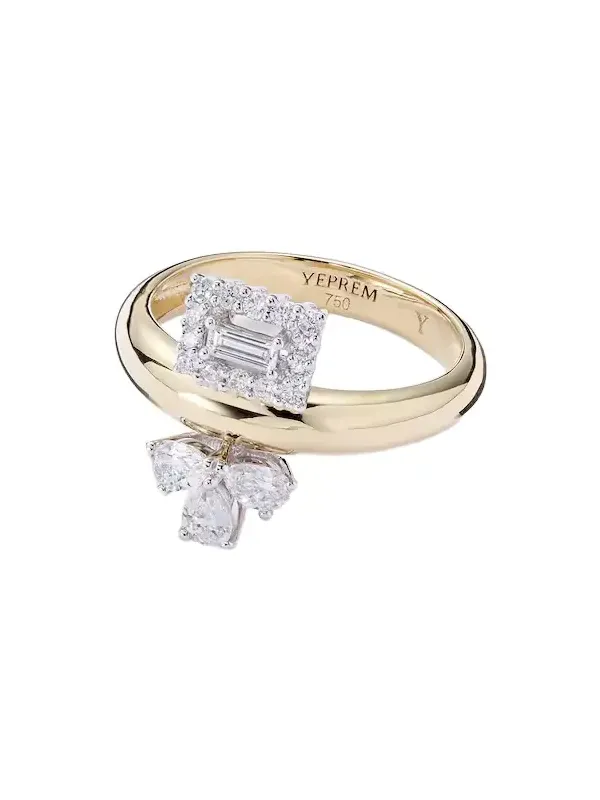 Golden Strada 18kt gold ring with diamonds