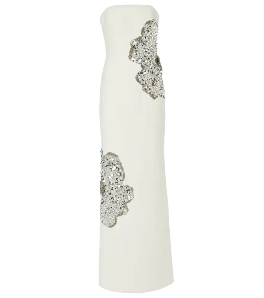 Layana strapless embellished gown