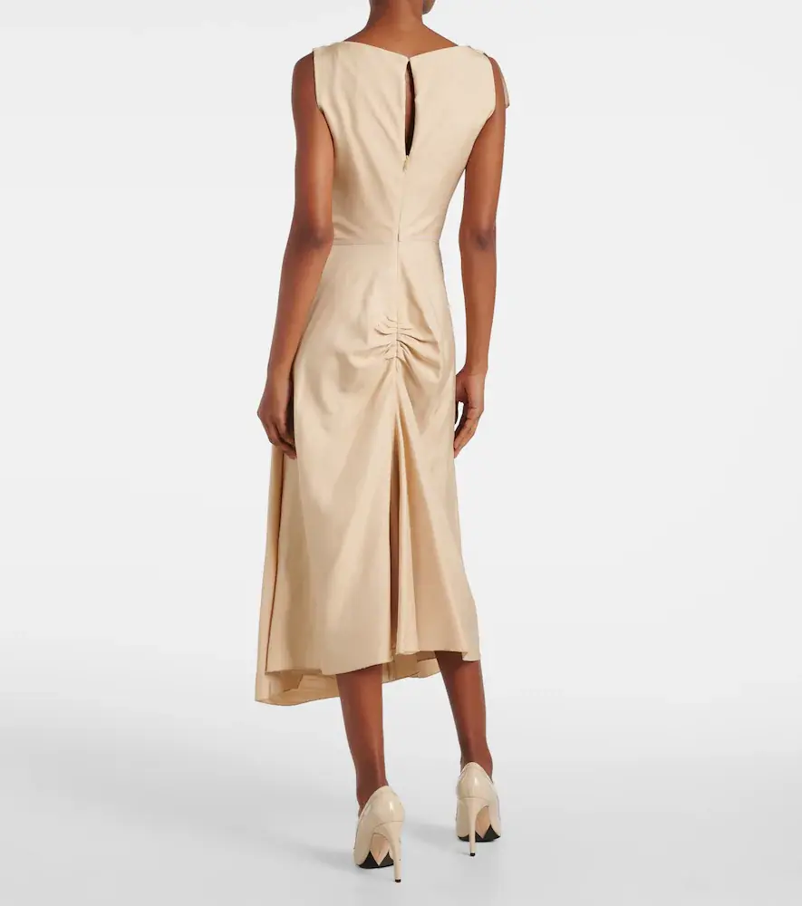 Victoria Beckham Deconstructed gathered midi dress | Thumbnail 5