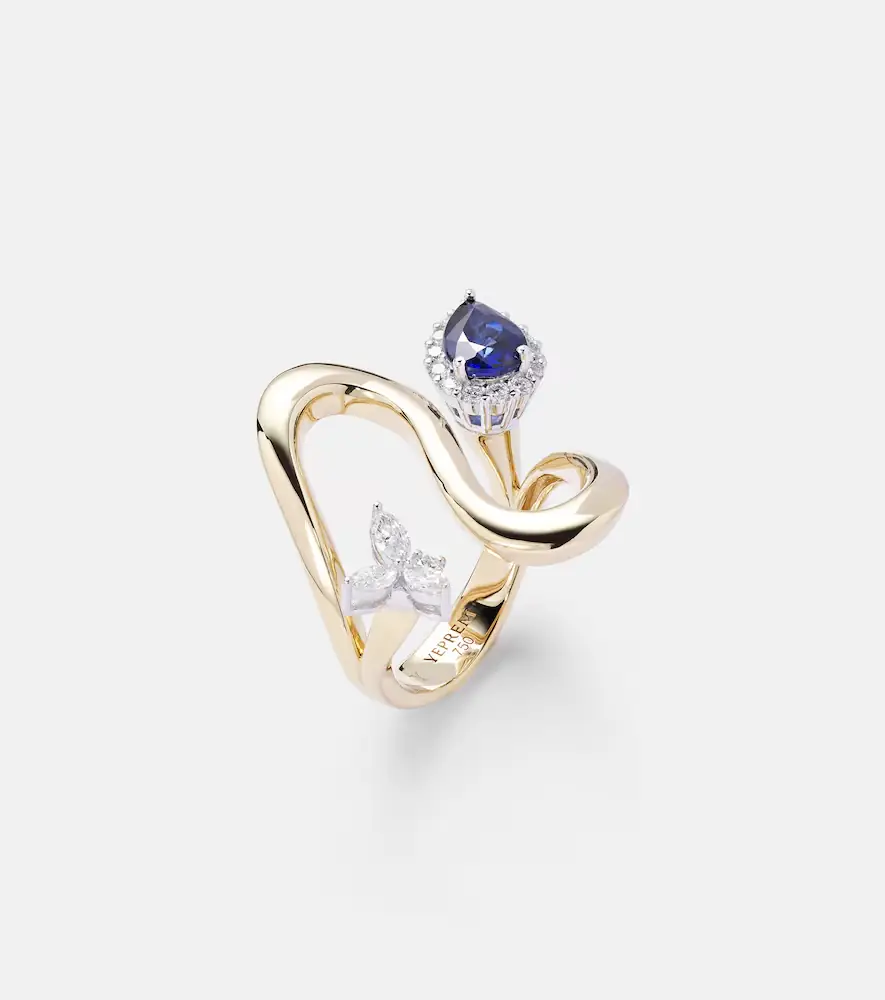 YEPREM Reign Supreme 18kt gold ring with diamonds and sapphires | Thumbnail 2 YEPREM Reign Supreme 18kt gold ring with diamonds and sapphires | Thumbnail 2