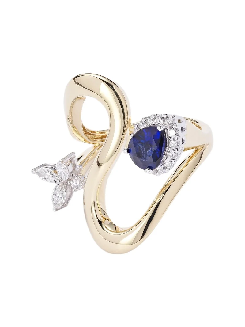 Reign Supreme 18kt gold ring with diamonds and sapphires Reign Supreme 18kt gold ring with diamonds and sapphires