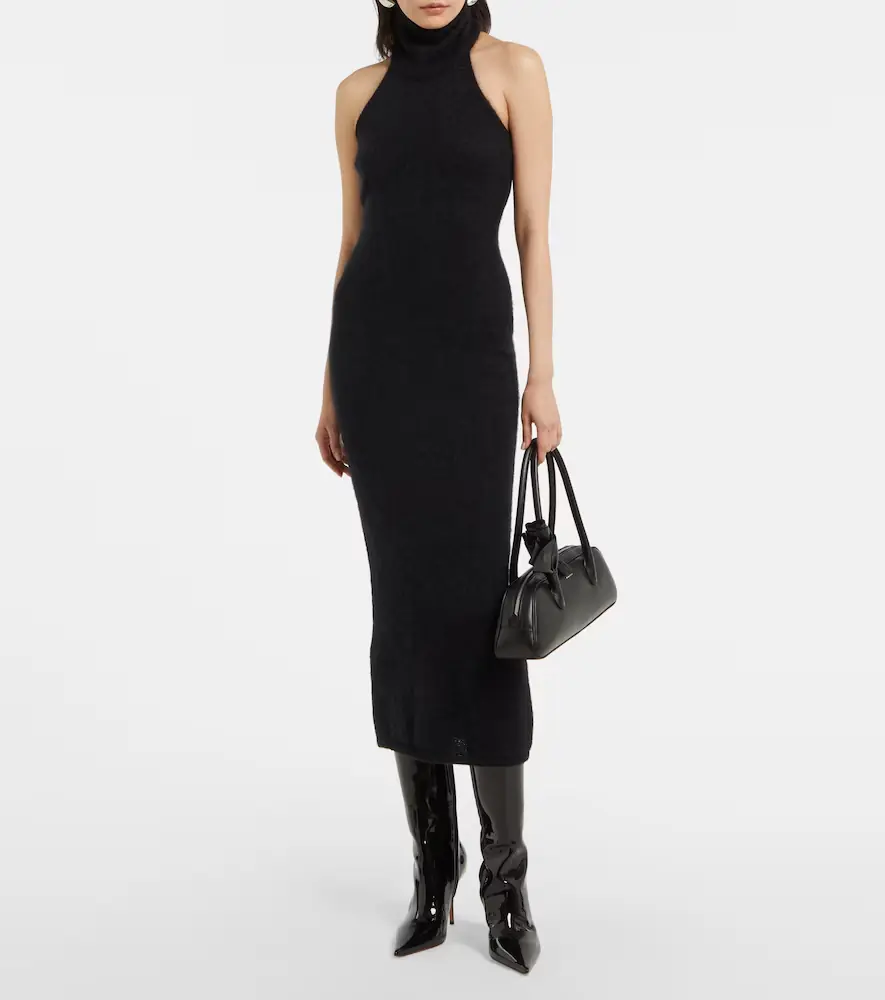 Magda Butrym Halterneck mohair-blend maxi dress | Thumbnail 4