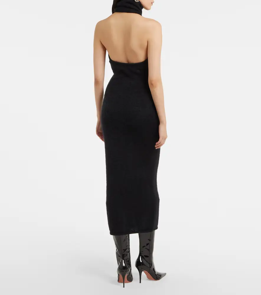 Magda Butrym Halterneck mohair-blend maxi dress | Thumbnail 5