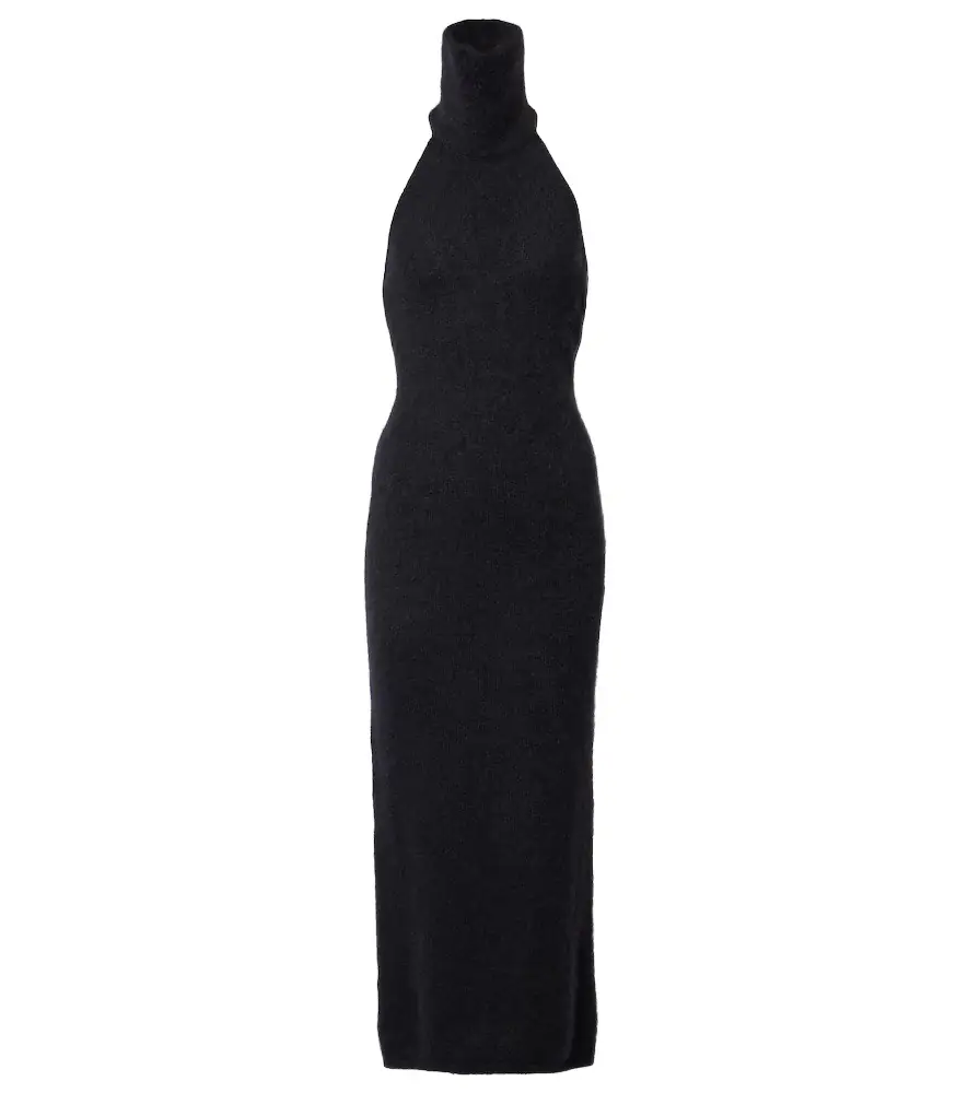 Magda Butrym Halterneck mohair-blend maxi dress
