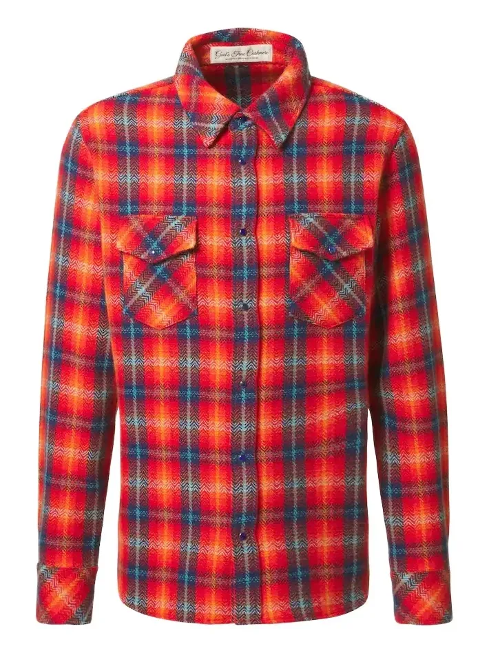Checked cashmere shirt