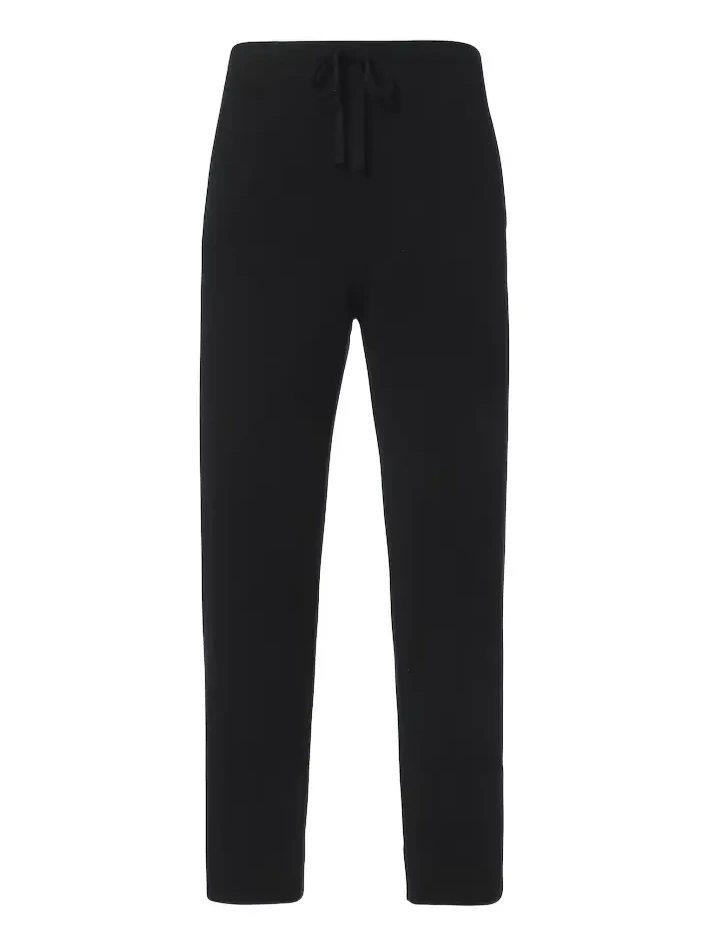 Knitted cashmere straight pants