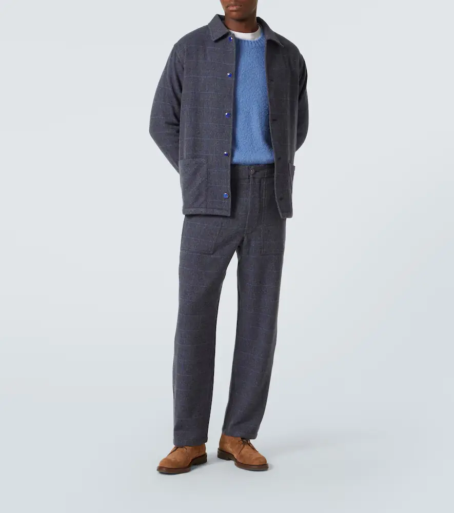 God’s True Cashmere Wizard herringbone checked cashmere overshirt | Thumbnail 3