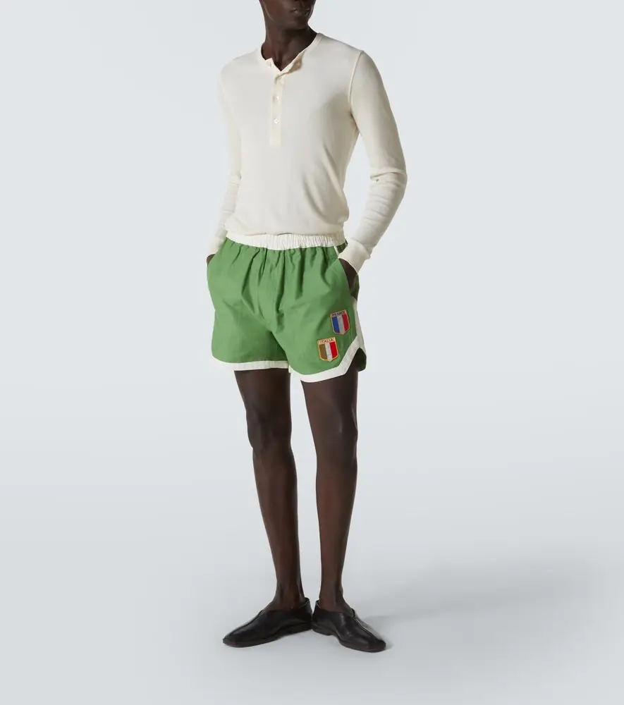 BODE Euro appliqué cotton shorts | Thumbnail 5 BODE Euro appliqué cotton shorts | Thumbnail 5