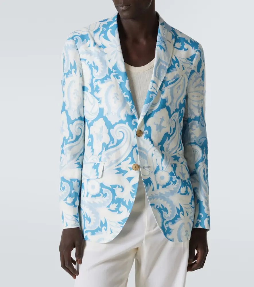 Etro Printed single-breasted cotton blazer | Thumbnail 8 Etro Printed single-breasted cotton blazer | Thumbnail 8
