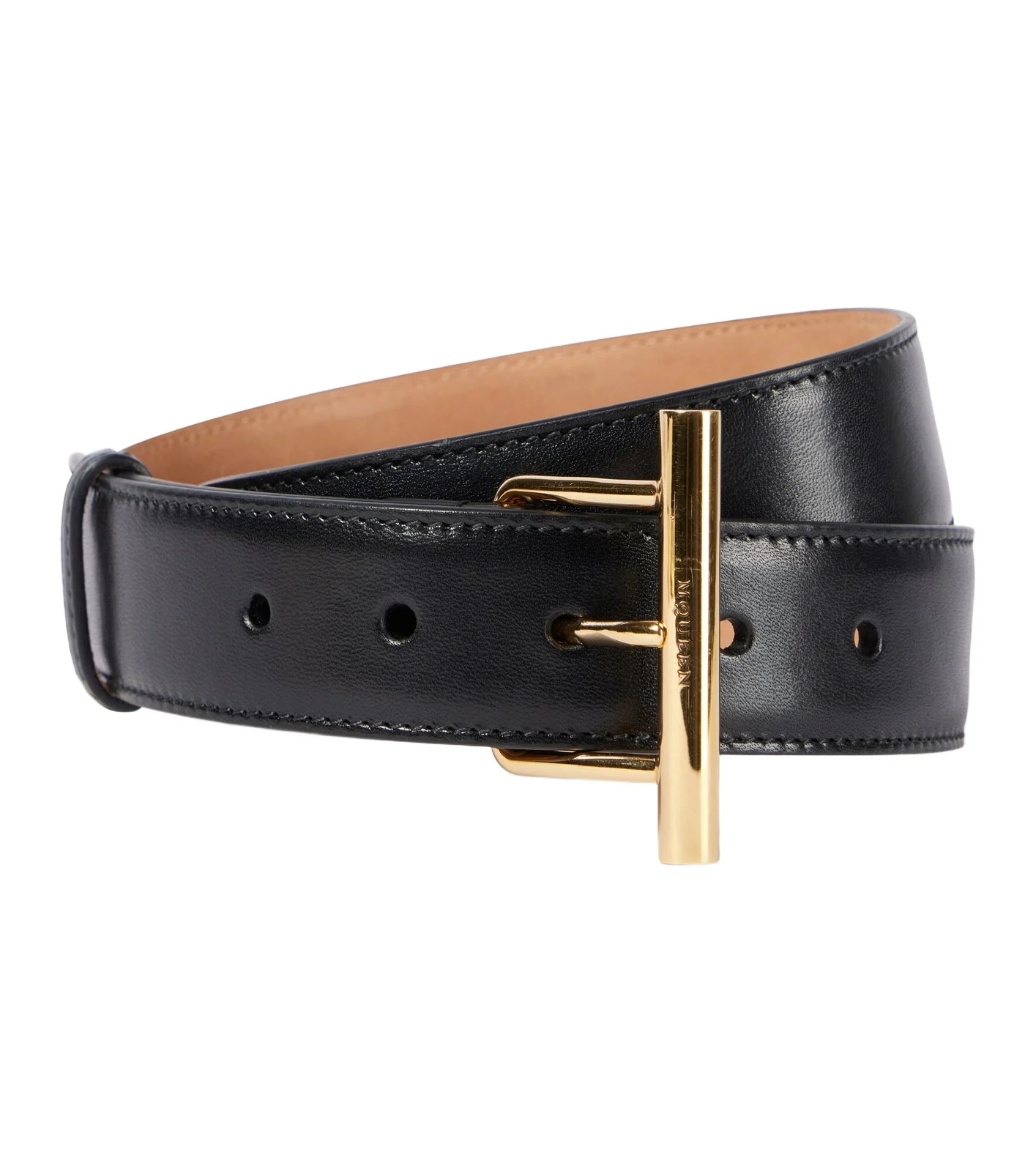 Alexander McQueen T-Bar Hip leather belt