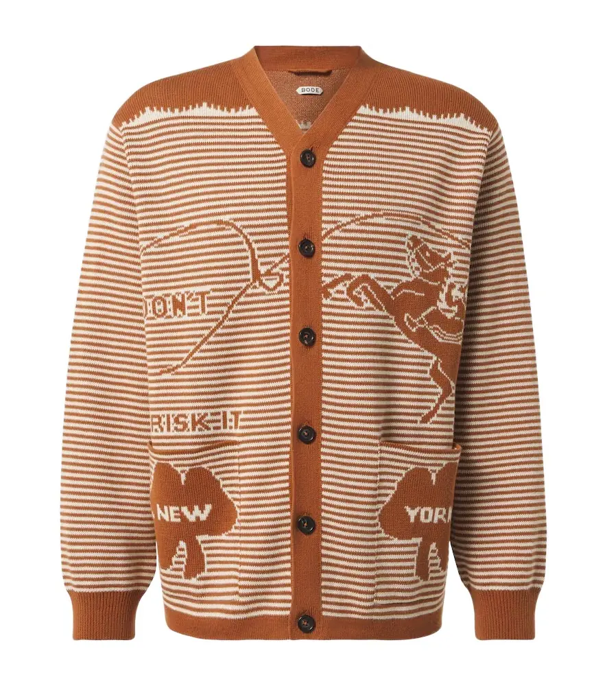 BODE Buckaroo striped cotton cardigan | Image 1 BODE Buckaroo striped cotton cardigan | Image 1