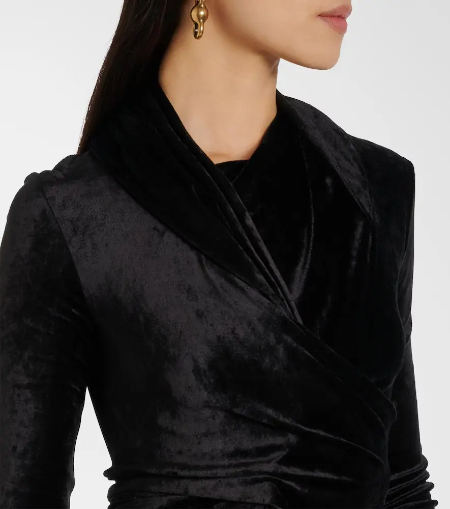 Rick Owens Magnetic draped velvet top | Thumbnail 3 Rick Owens Magnetic draped velvet top | Thumbnail 3