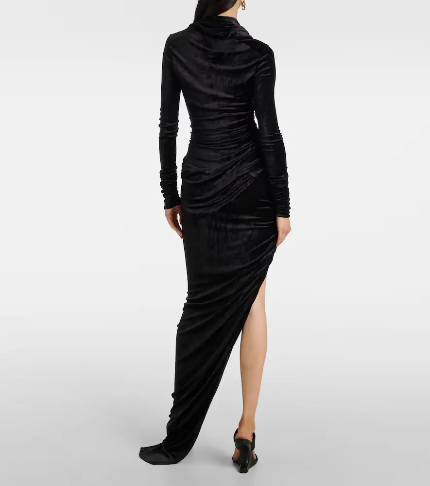 Rick Owens Magnetic draped velvet top | Thumbnail 4 Rick Owens Magnetic draped velvet top | Thumbnail 4