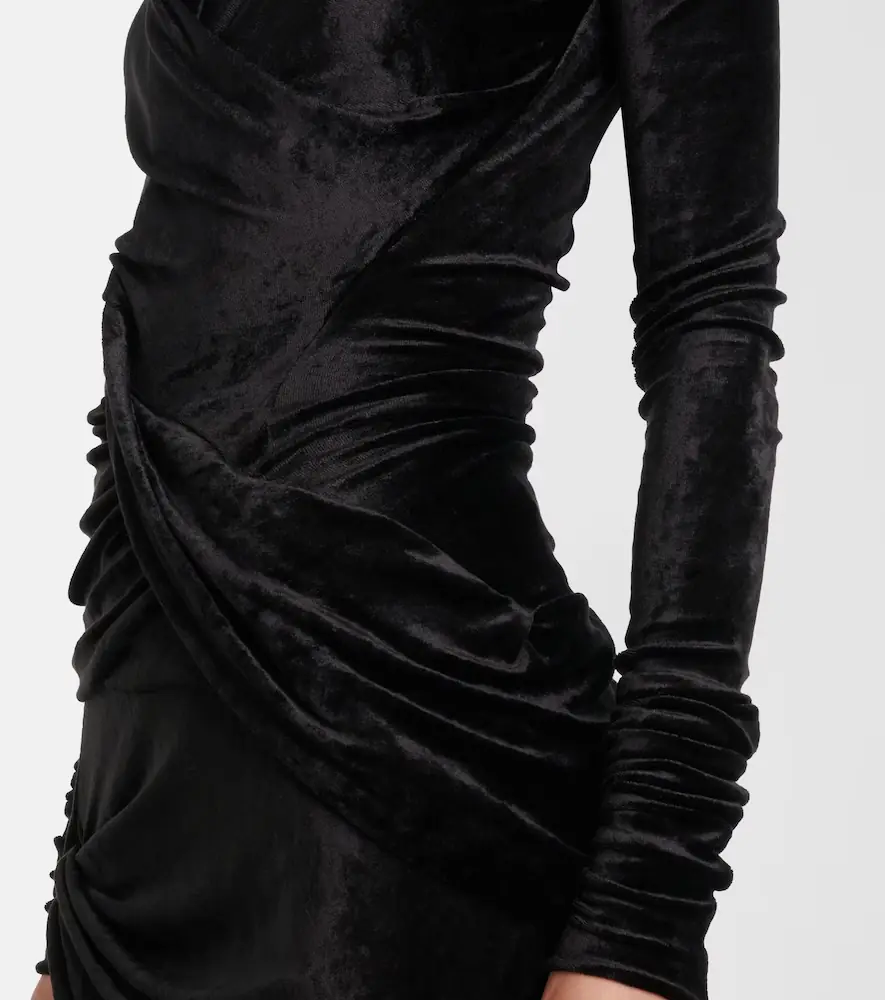 Rick Owens Magnetic draped velvet top | Thumbnail 5 Rick Owens Magnetic draped velvet top | Thumbnail 5