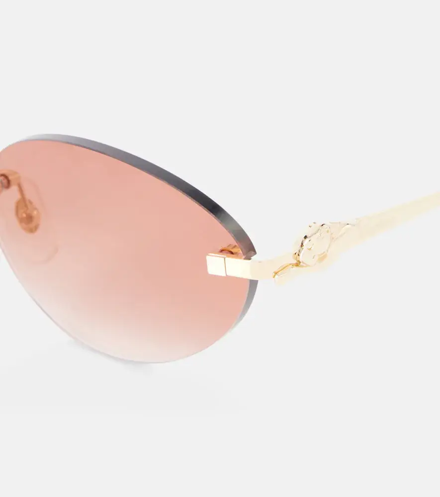 Cartier Eyewear Collection Panthère de Cartier oval sunglasses | Thumbnail 2 Cartier Eyewear Collection Panthère de Cartier oval sunglasses | Thumbnail 2