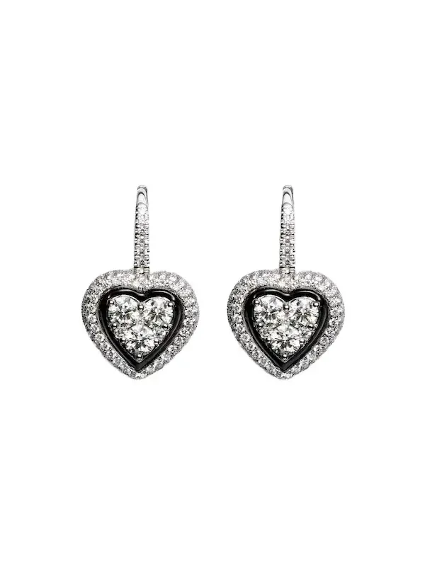 18kt white gold earrings with diamonds
