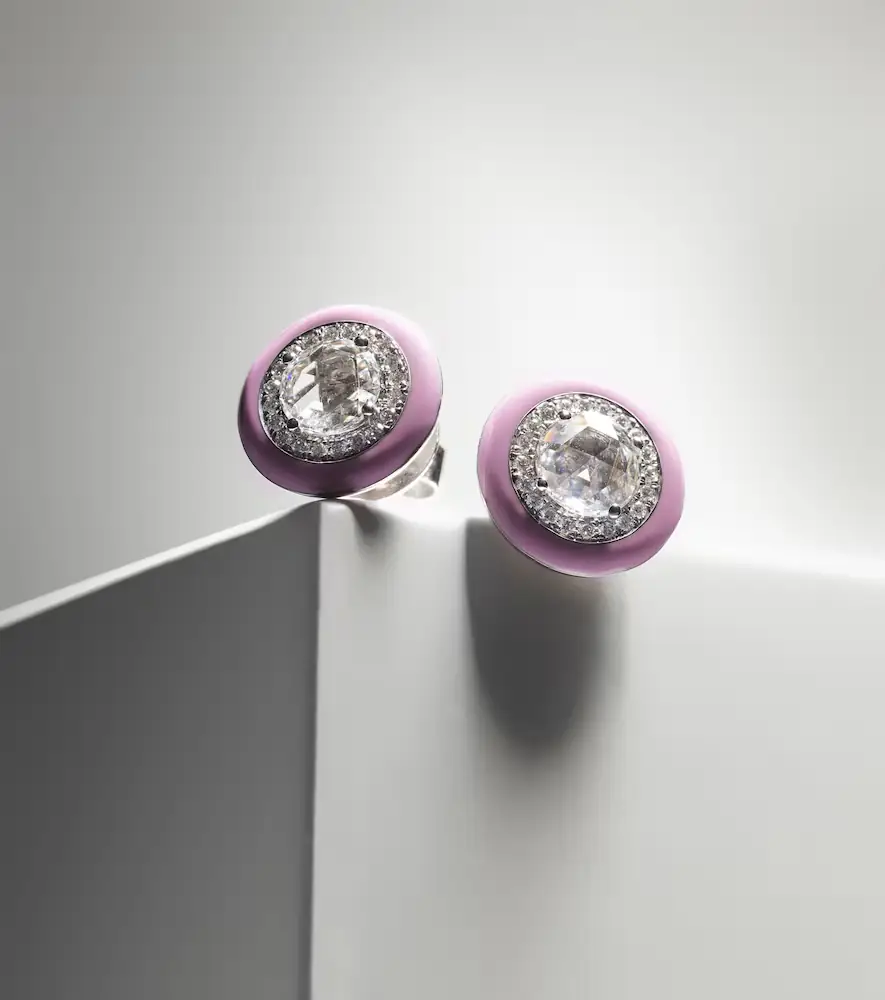 Kamyen 18kt white gold earrings with diamonds | Thumbnail 4